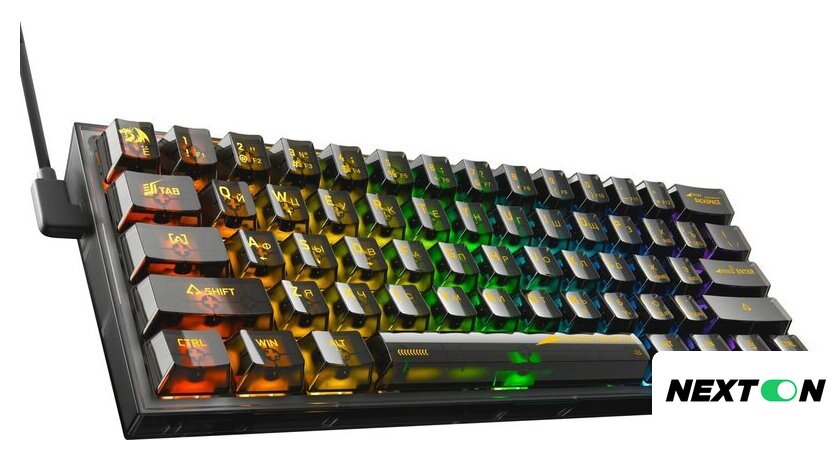 Клавиатура Redragon Fizz (прозрачный/черный) - Изображение №4 — Интернет-магазин Nexton