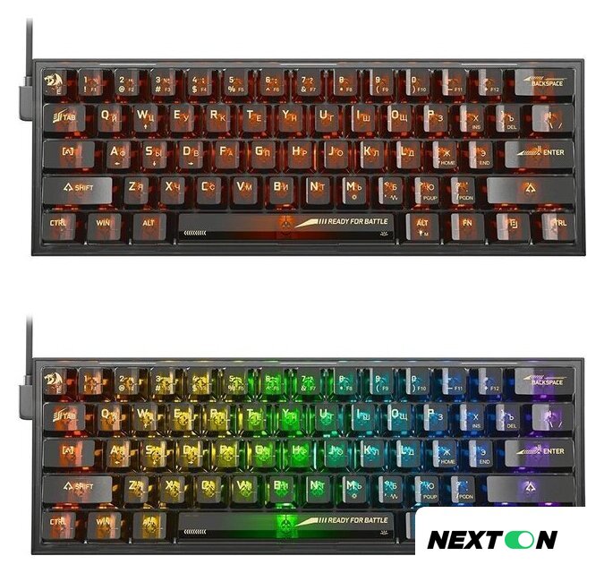 Клавиатура Redragon Fizz (прозрачный/черный) - Изображение №2 — Интернет-магазин Nexton