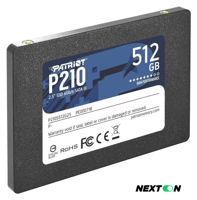 SSD Patriot P210 512GB P210S512G25 - Изображение №3 — Интернет-магазин Nexton
