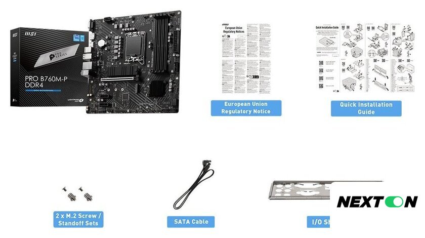 Материнская плата MSI Pro B760M-P DDR4 - Изображение №2 — Интернет-магазин Nexton