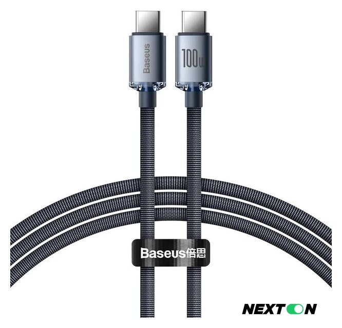 Кабель Baseus CAJY000701 USB Type-C - USB Type-C (2 м, черный) - Изображение №1 — Интернет-магазин Nexton