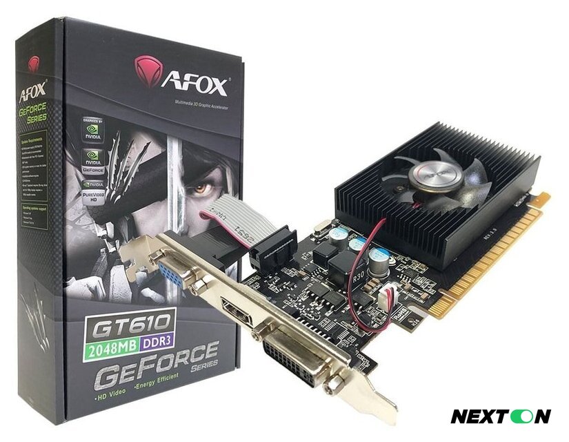 Видеокарта AFOX GeForce GT 610 2GB DDR3 AF610-2048D3L7-V6 - Изображение №3 — Интернет-магазин Nexton