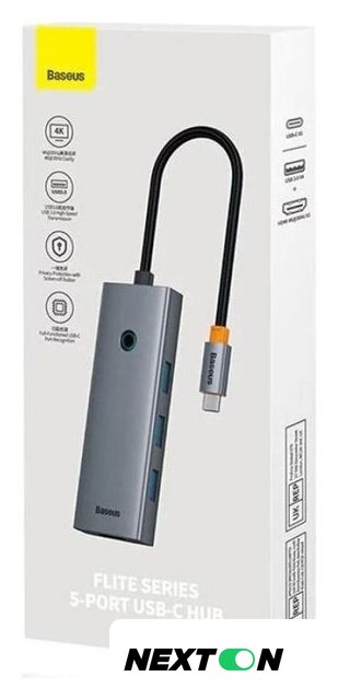 Док-станция Baseus Flite Series 4-Port USB-C Hub B00052809813-00 - Изображение №4 — Интернет-магазин Nexton