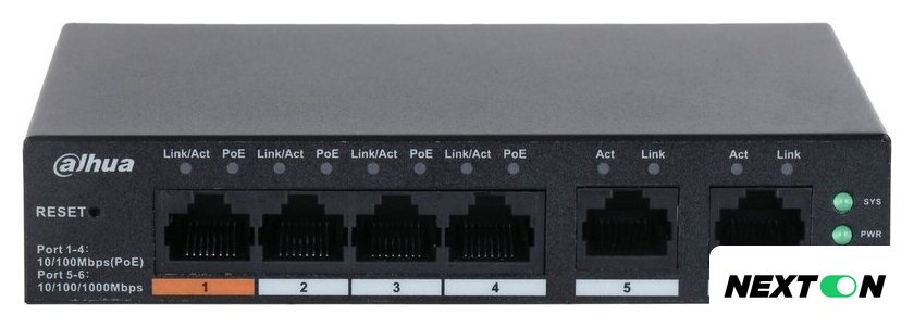 Настраиваемый коммутатор Dahua CS4006-4ET-60 - Изображение №2 — Интернет-магазин Nexton