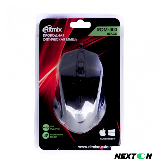 Мышь Ritmix ROM-300 - Изображение №4 — Интернет-магазин Nexton