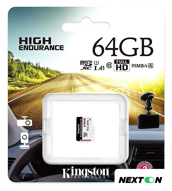 Карта памяти Kingston High Endurance microSDXC 64GB - Изображение №3 — Интернет-магазин Nexton