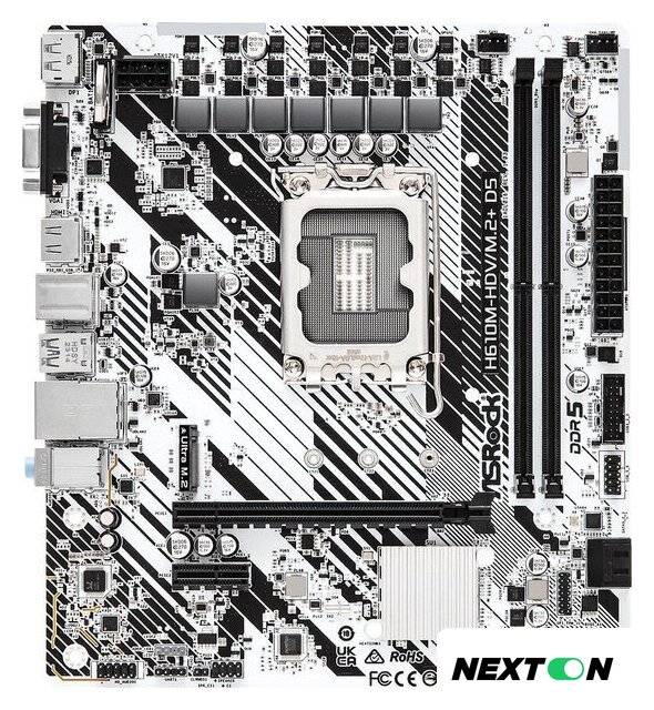 Материнская плата ASRock H610M-HDV/M.2+ D5 - Изображение №1 — Интернет-магазин Nexton