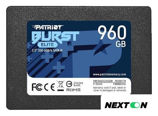 SSD Patriot Burst Elite 960GB PBE960GS25SSDR - Изображение №1 — Интернет-магазин Nexton