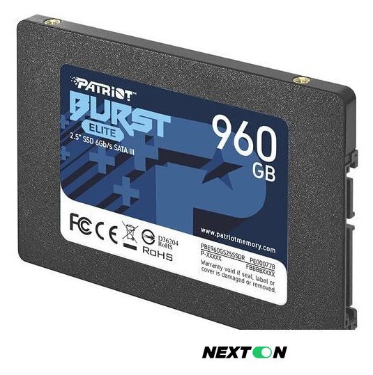SSD Patriot Burst Elite 960GB PBE960GS25SSDR - Изображение №3 — Интернет-магазин Nexton