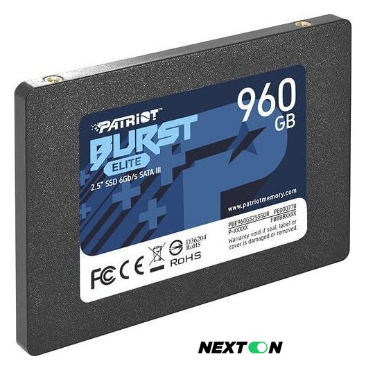 SSD Patriot Burst Elite 960GB PBE960GS25SSDR - Изображение №2 — Интернет-магазин Nexton
