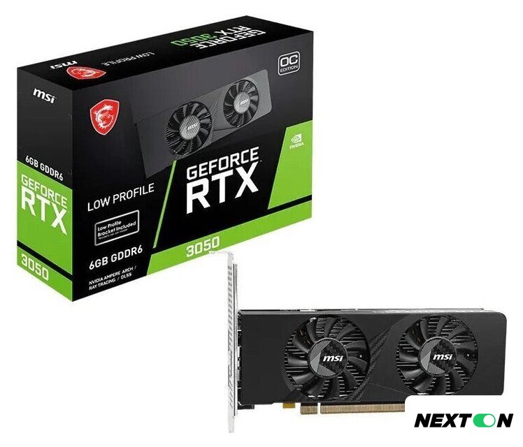 Видеокарта MSI GeForce RTX 3050 LP E 6G OC - Изображение №6 — Интернет-магазин Nexton