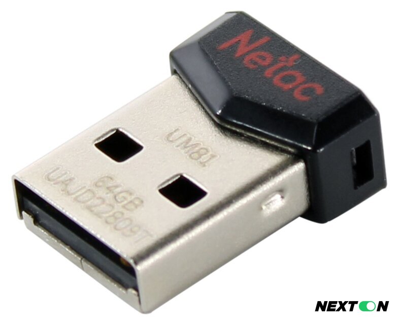 USB Flash Netac UM81 USB 2.0 64GB NT03UM81N-064G-20BK - Изображение №1 — Интернет-магазин Nexton