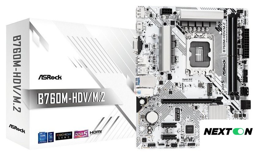 Материнская плата ASRock B760M-HDV/M.2 - Изображение №2 — Интернет-магазин Nexton