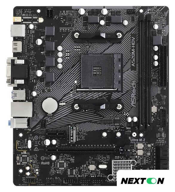 Материнская плата ASRock A520M-HDV - Изображение №1 — Интернет-магазин Nexton