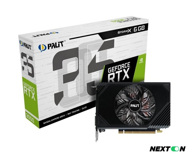 Видеокарта Palit GeForce RTX 3050 StormX 6GB NE63050018JE-1072F - Изображение №4 — Интернет-магазин Nexton