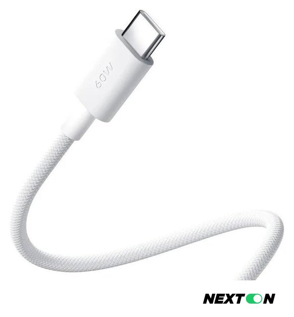 Кабель Xiaomi 3A Braided USB Type-C - USB Type-C BHR0878GL (1 м, белый) - Изображение №2 — Интернет-магазин Nexton