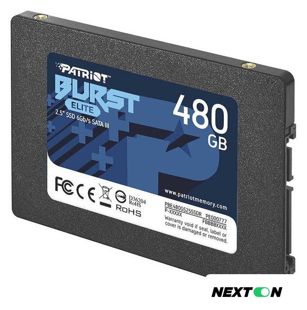 SSD Patriot Burst Elite 480GB PBE480GS25SSDR - Изображение №2 — Интернет-магазин Nexton