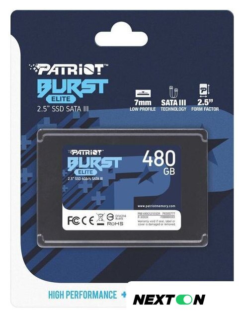 SSD Patriot Burst Elite 480GB PBE480GS25SSDR - Изображение №6 — Интернет-магазин Nexton
