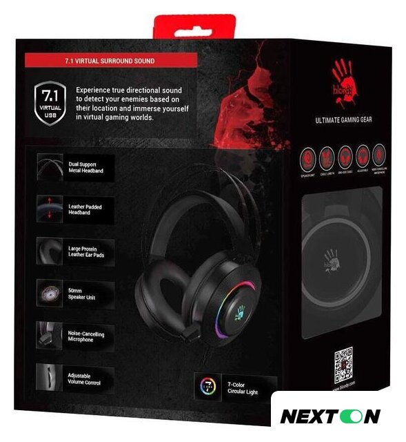 Наушники A4Tech Bloody G521 (черный) - Изображение №4 — Интернет-магазин Nexton