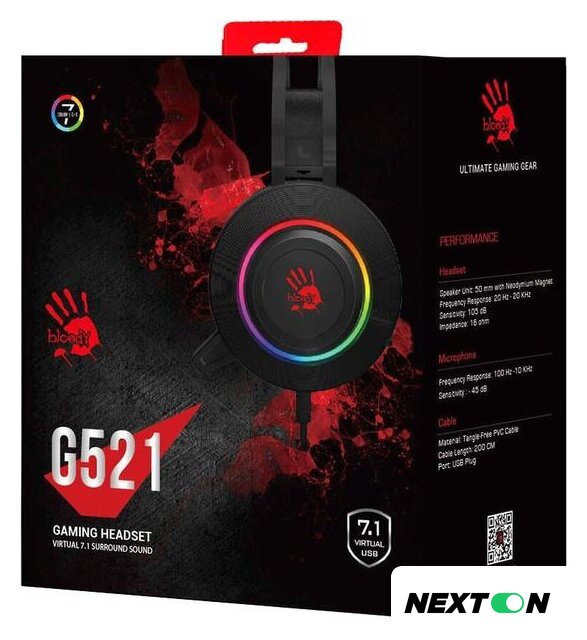 Наушники A4Tech Bloody G521 (черный) - Изображение №3 — Интернет-магазин Nexton