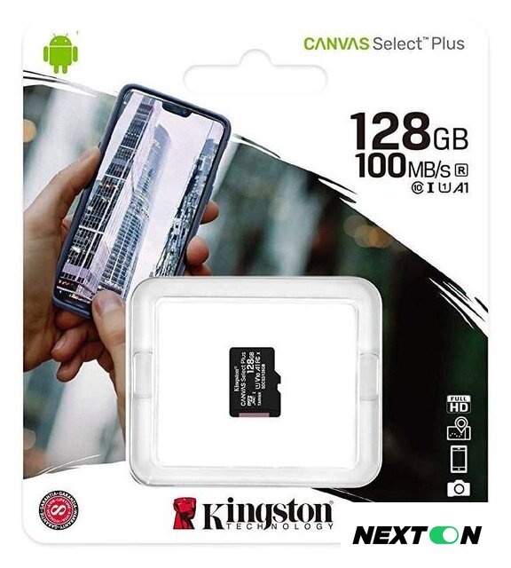 Карта памяти Kingston Canvas Select Plus microSDXC 128GB - Изображение №3 — Интернет-магазин Nexton