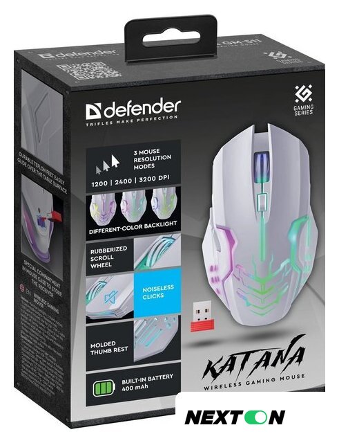 Игровая мышь Defender Katana GM-511 (белый) - Изображение №8 — Интернет-магазин Nexton