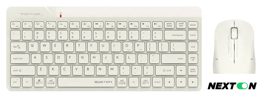 Офисный набор A4Tech Fstyler FG2200 Air2 (бежевый) - Изображение №1 — Интернет-магазин Nexton