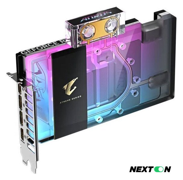 Видеокарта Gigabyte Aorus GeForce RTX 5080 Xtreme Waterforce WB 16G GV-N5080AORUSX WB-16GD - Изображение №1 — Интернет-магазин Nexton