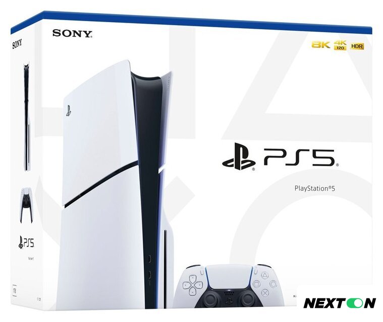 Игровая приставка Sony PlayStation 5 Slim CFI-20XX (1 ревизия, с дисководом) - Изображение №1 — Интернет-магазин Nexton