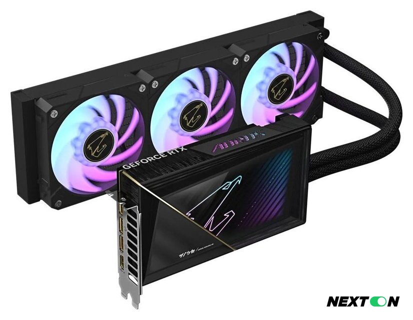 Видеокарта Gigabyte Aorus GeForce RTX 5080 Xtreme Waterforce 16G GV-N5080AORUSX W-16GD - Изображение №1 — Интернет-магазин Nexton