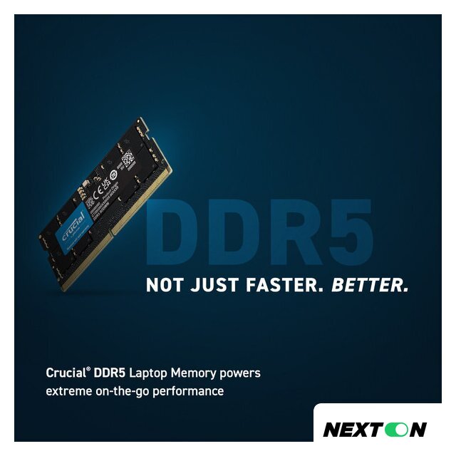 Оперативная память Crucial 16ГБ DDR5 SODIMM 4800МГц CB16GS4800 - Изображение №2 — Интернет-магазин Nexton