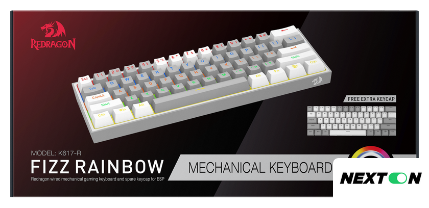 Клавиатура Redragon Fizz (серый/белый) - Изображение №10 — Интернет-магазин Nexton