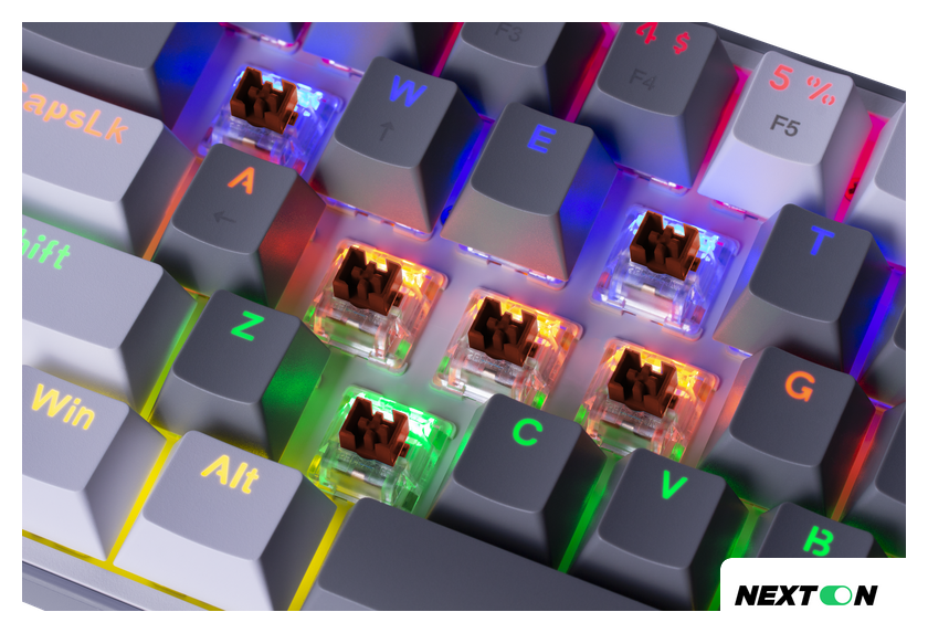 Клавиатура Redragon Fizz (серый/белый) - Изображение №2 — Интернет-магазин Nexton