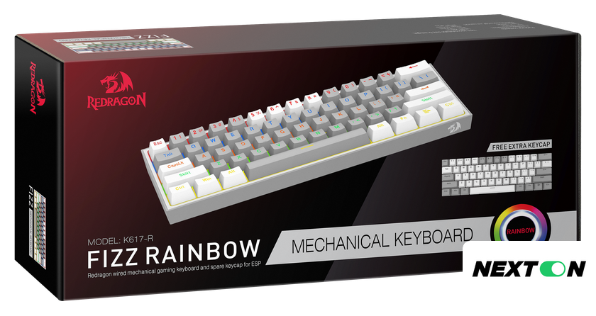 Клавиатура Redragon Fizz (серый/белый) - Изображение №9 — Интернет-магазин Nexton