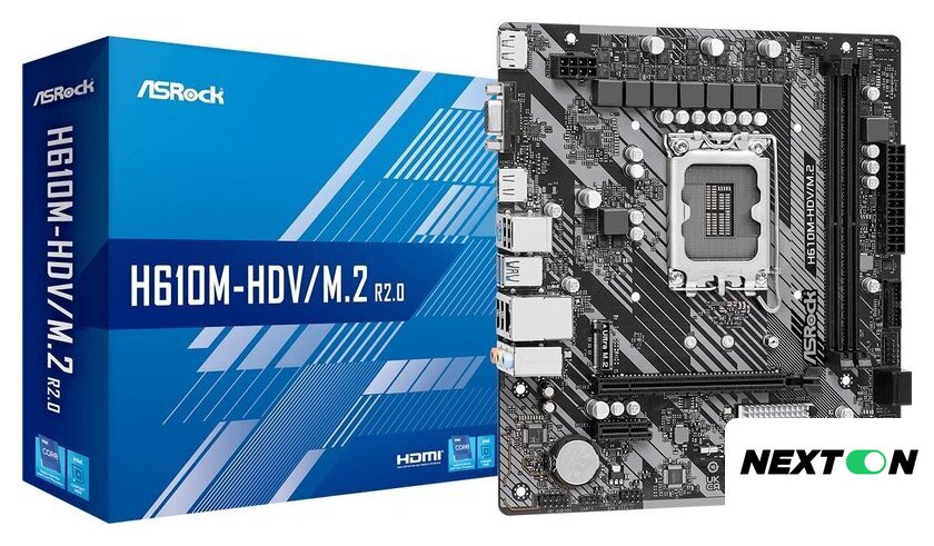 Материнская плата ASRock H610M-HDV/M.2 R2.0 - Изображение №2 — Интернет-магазин Nexton