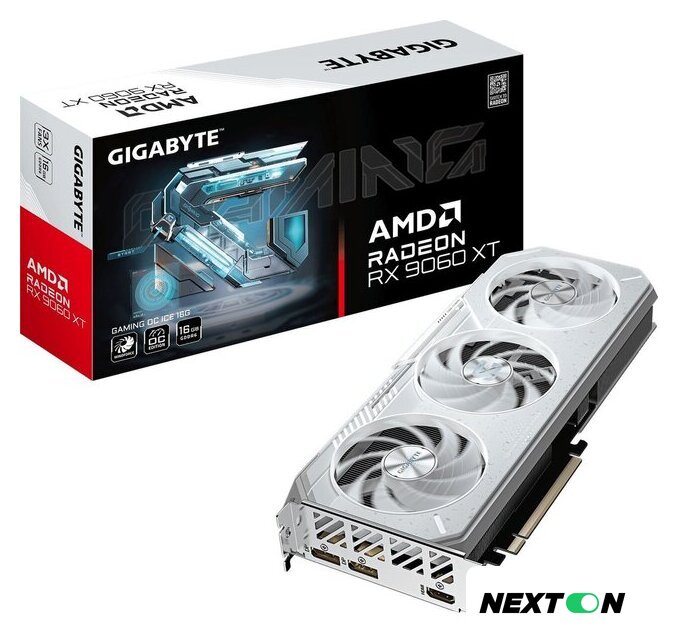 Видеокарта Gigabyte Radeon RX 9060 XT Gaming OC Ice 16G GV-R906XGAMINGOCICE-16GD - Изображение №10 — Интернет-магазин Nexton