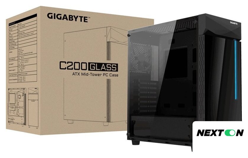 Корпус Gigabyte C200 Glass - Изображение №8 — Интернет-магазин Nexton