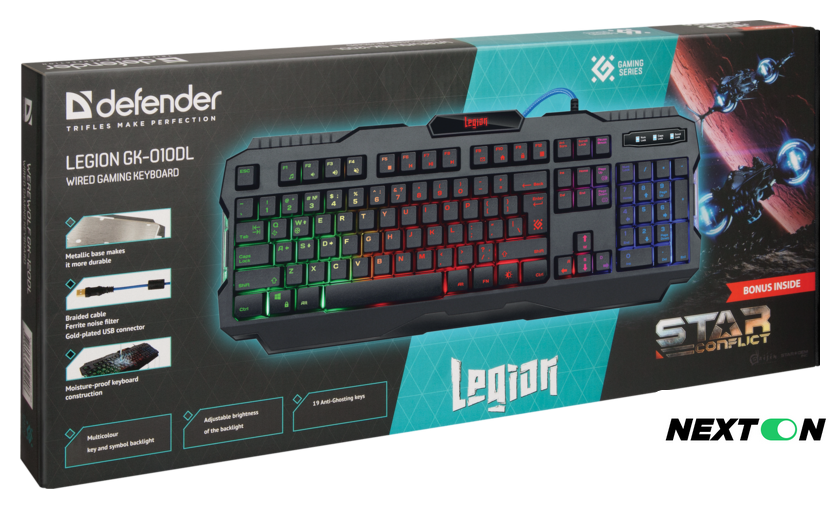 Клавиатура Defender Legion GK-010DL - Изображение №3 — Интернет-магазин Nexton