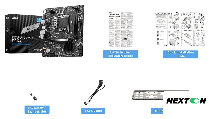 Материнская плата MSI Pro B760M-E DDR4 - Изображение №2 — Интернет-магазин Nexton