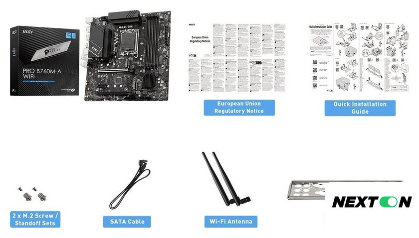 Материнская плата MSI Pro B760M-A WiFi - Изображение №2 — Интернет-магазин Nexton