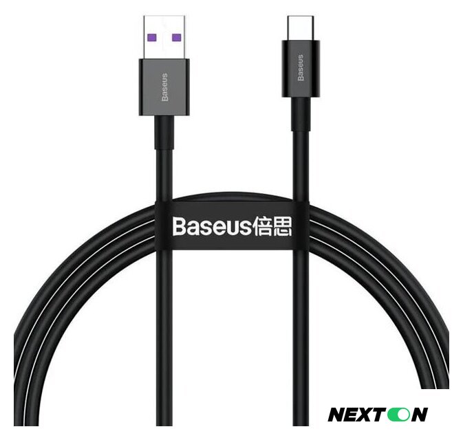 Кабель Baseus CATYS-A01 USB Type-A - USB Type-C (2 м, черный) - Изображение №1 — Интернет-магазин Nexton