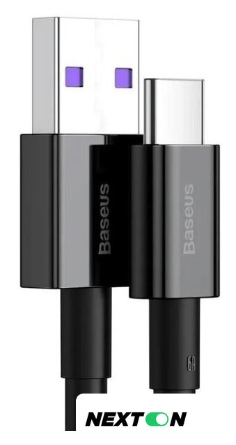 Кабель Baseus CATYS-A01 USB Type-A - USB Type-C (2 м, черный) - Изображение №2 — Интернет-магазин Nexton