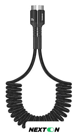 Кабель Baseus Fish-Eye Fast Charging USB Type-C - USB Type-C (1 м, черный) - Изображение №1 — Интернет-магазин Nexton