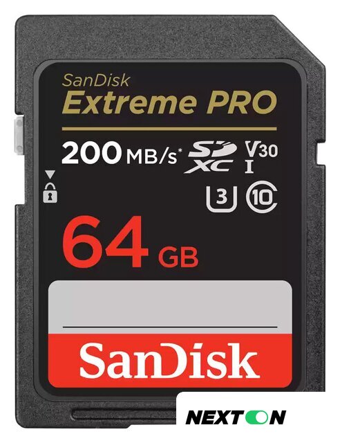 Карта памяти SanDisk Extreme PRO SDXC SDSDXXU-064G-GN4IN 64GB - Изображение №1 — Интернет-магазин Nexton