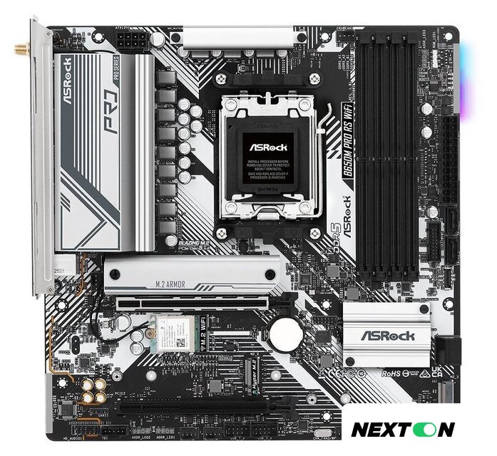 Материнская плата ASRock B650M Pro RS WiFi - Изображение №1 — Интернет-магазин Nexton