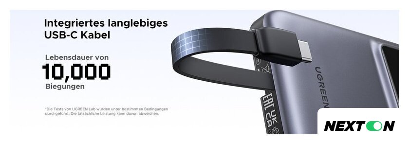 Внешний аккумулятор Ugreen PB511 10000mAh (серый) - Изображение №4 — Интернет-магазин Nexton