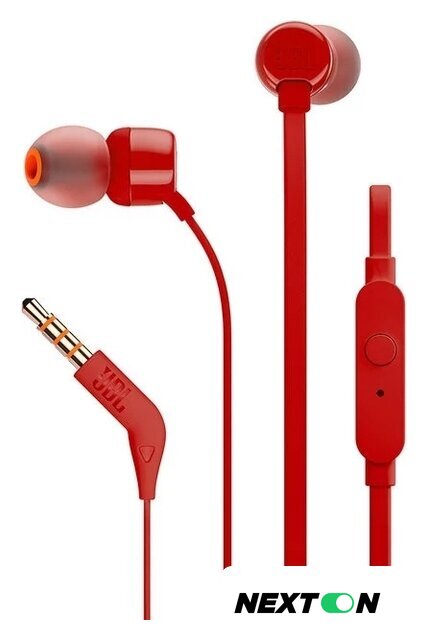 Наушники JBL Tune 110 (красный) - Изображение №1 — Интернет-магазин Nexton