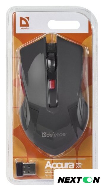 Мышь Defender Accura MM-275 (черный/красный) - Изображение №4 — Интернет-магазин Nexton
