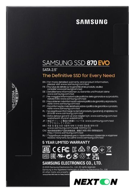SSD Samsung 870 Evo 4TB MZ-77E4T0BW - Изображение №7 — Интернет-магазин Nexton