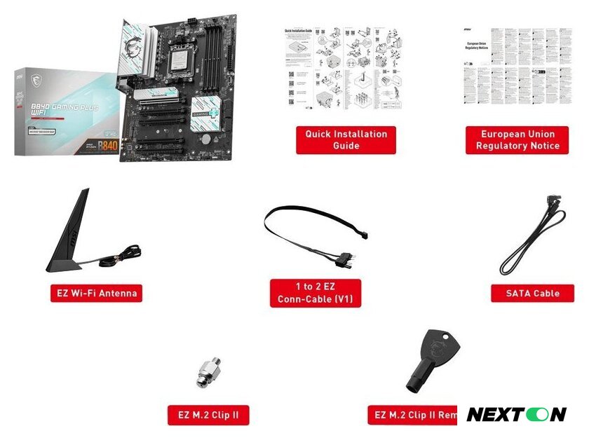 Материнская плата MSI B840 Gaming Plus WiFi - Изображение №2 — Интернет-магазин Nexton